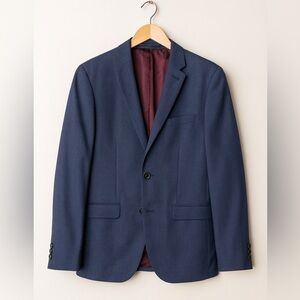 Zara Navy Men's 2 Button Blazer Sport Coat Jacket Size 42